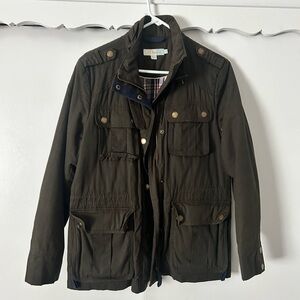 Boden Olive Green Utility Jacket | Plaid Lined | Size 8